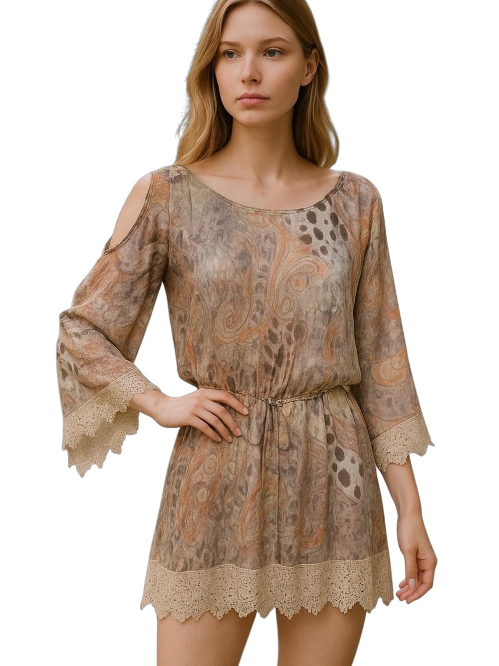 Ark & Co Romantic Crochet Free-Spirited Dress